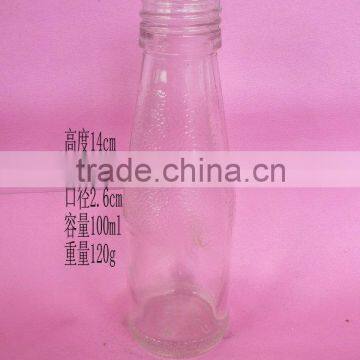 100ml glass juice bottle, 100ml glass beverage bottle with cap