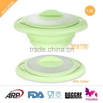 1.6L silicone steam cooker microwave bowl