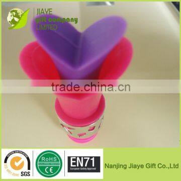 Fashion Food Grade Silicone Lily Wine Bottle Stopper