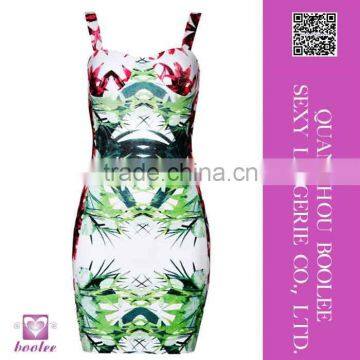 Unique design wholesales European and American style print model car models star sexy bandage dress knit dress