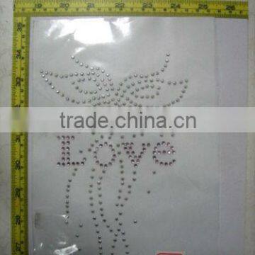 Hot Fix Iron on Appliques, Rhinestud Heat Transfer SIZE ABOUT A4 PAPER