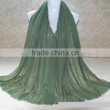 High Quality Autumn Winter Newest Hot Fix Rhinestuds Beaded Fashion Women Muslim Shawl photo-3