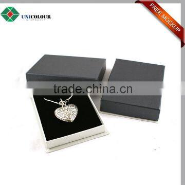 Custom Logo Print Black Jewelry Box for Necklace