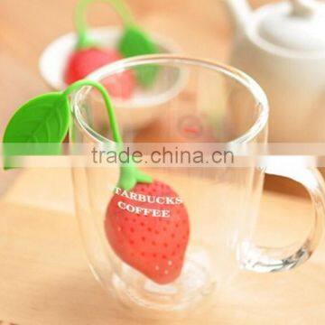 Silicone Strawberry Design Loose Tea Leaf Strainer Herbal Spice Infuser Filter Tools