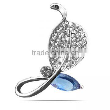Upscale Full Drill Leaves European And American High-End Suits Accessories Zircon Brooch photo-2