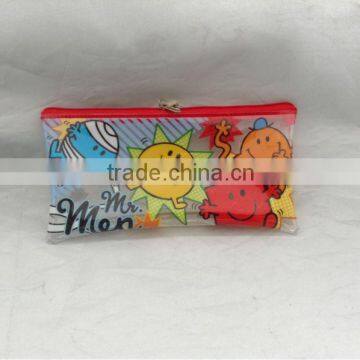 Full color printing transparent PVC Pencil bag