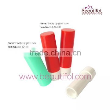 Empty cute lip balm tube , plastic container , high quality GMP / REACH certificated lipstick tube