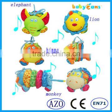 Babyfans 2015 new Popular Style Baby Toys Hot Sales Pull String Musical Baby Plush Toys