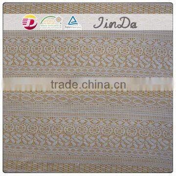 2015Custom super quality embellished lace fabric with various style