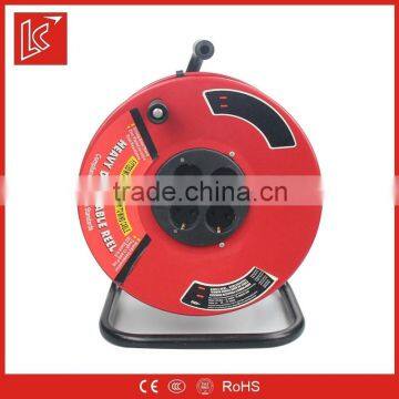 French Extension Industrial Cable Reel with 4 Outlet Sockets