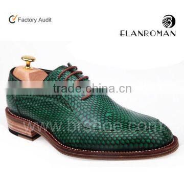 Snake skin fashion oxford shoes handmade goodyear shoes dress shoes