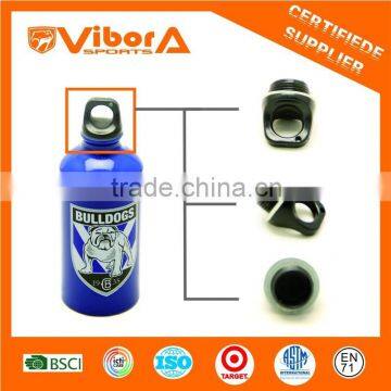 Aluminum blue water bottle