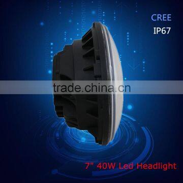 New arrival and high quality 40W 7inch jeep wrangler led headlight
