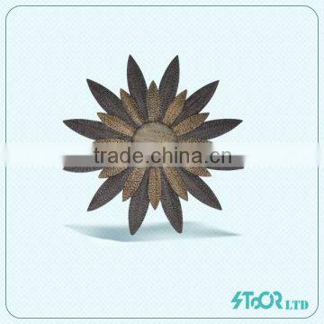 Brown star sunflower metal wall art decor