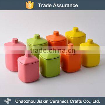 Household Tableware Colorful Ceramic Candy Seal Pot