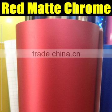 New Styling 1.52x20m Auto Sticker Vinyl Decal Rolls Matte Chrome Red/Blue Vinyl Film