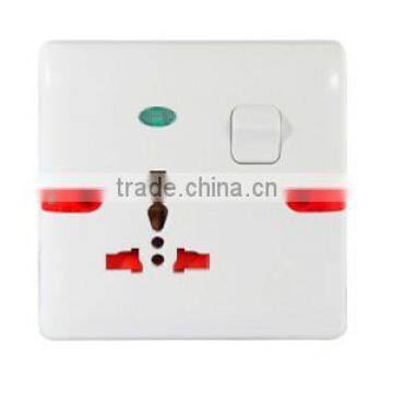 HCR406 1gang multi socket with neon switch