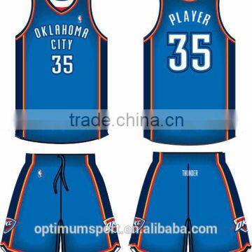 Polyester Mesh Sublimation Printing Latest Basketball Jersey #Kevin Durant OKC