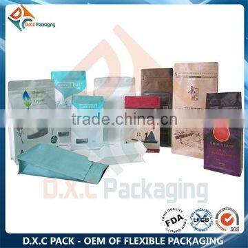 White Kraft Paper Resealable Food Bag With Customized Window