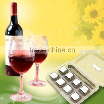 Wine Cooler Stainless Steel Ice Cubes Square Shape