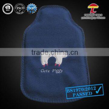 REACH 2000ml natural rubber hot water bag with cute pig fleece cover