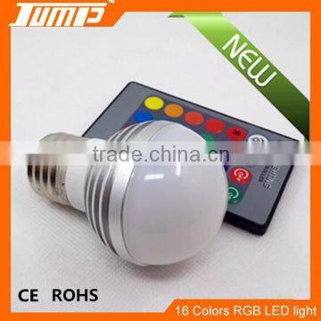 ShenZhen Factory competitive price IR remote control color changing 3W indoor RGB lamp