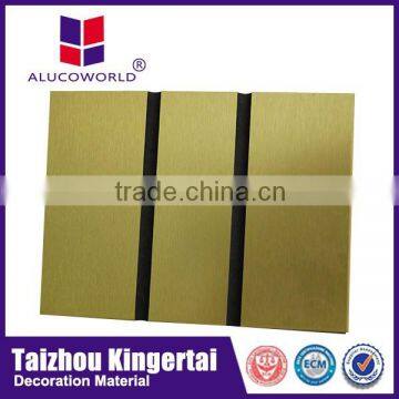 Alucoworld brushed aluminum composite and plastic exterior wall decorative panel with fast delivery time