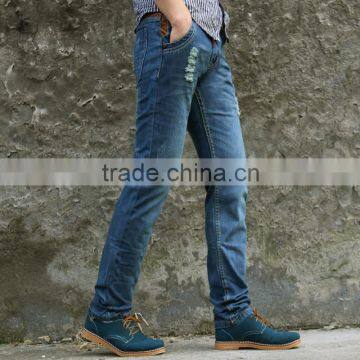 2015 Korean style High quality Latest patches men jeans ripped jeans for men designer jean