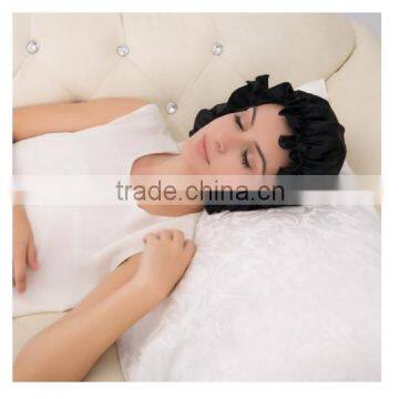 Amazon Over Size Double Layer Black Satin+eva Shower Cap photo-2