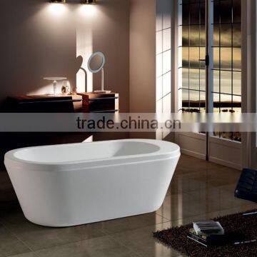 one person acrylic indoor free standing soaking bathtub