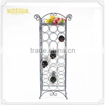 China Wholesale antique metal wire corner wine rack /metal wine glass rack