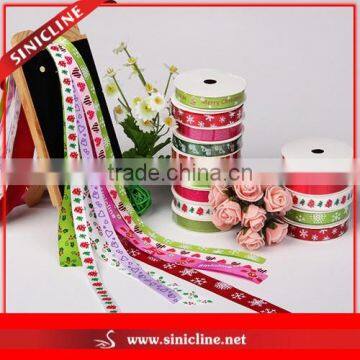 Sinicline Christmas Pattern Printing Satin Ribbon