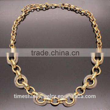 Fashion Women Gold Color Metal Chain With Mesh Short Necklace photo-2