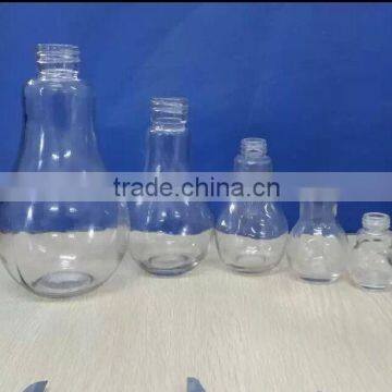 glass bulb shaped bottles with 5 sizes