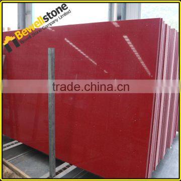 China factory precut artificial crystal red quartz countertops