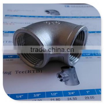 2" Elbow 90 Degree Angled Stainless Steel 304 Female Threaded Pipe Fitting NPT