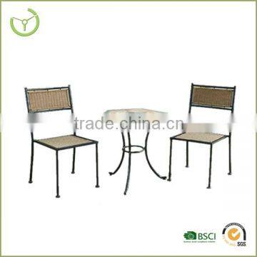 2016 rattan balcony chairs and table with aluminum frame/outdoor mosaic set