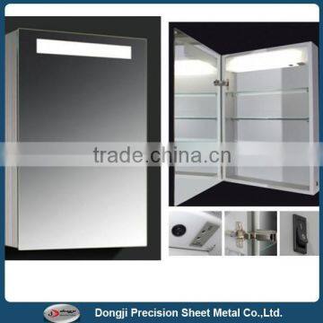 Stainless steel bathroom wall mount mirror cabinet