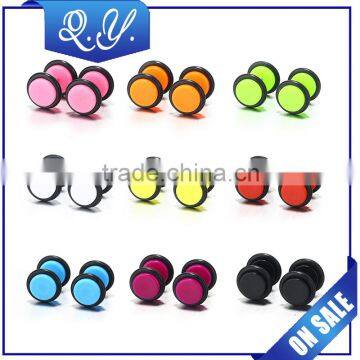 Double Sided Circular Acrylic Barbell Jewelry Ear Piercing Studs Wholesale