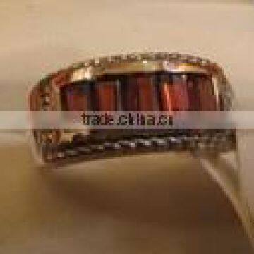 Garnet Silver Ring