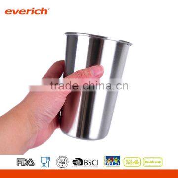 16oz High quality single wall stainless steel beer pint cup