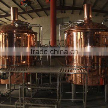 1000L beer brewing equipment of copper clading Draft beer making machine Mini beer brewery for sale