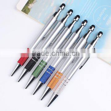 Advertisng cheap logo pen promotion click plastic ball pen with stylus