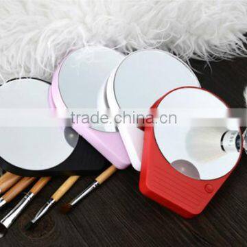 Single side suction cup eyebrow tweezering led makeup mirror