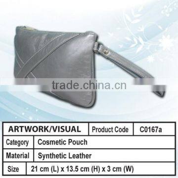 PU Leather Cosmetic Zipper Pouch