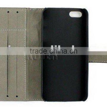 Newest flip leather case with wallet for iphone 5