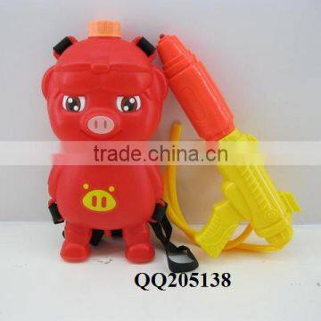 Plastic pig backpack water gun