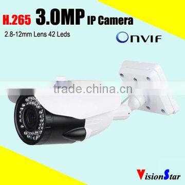 3mp 4mp IP camera ov4689 h.265 waterproof bullet outdoor 2.8-12mm zoom lens