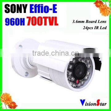 SONY Exview CCD Effio-e 700TVL 3.6mm Board Lens Outdoor Bullet Camera OSD Menu Surveillance with Small Bracket Vision Star