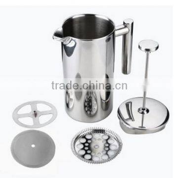 HOT SALES Stainless Steel double wall french coffee press